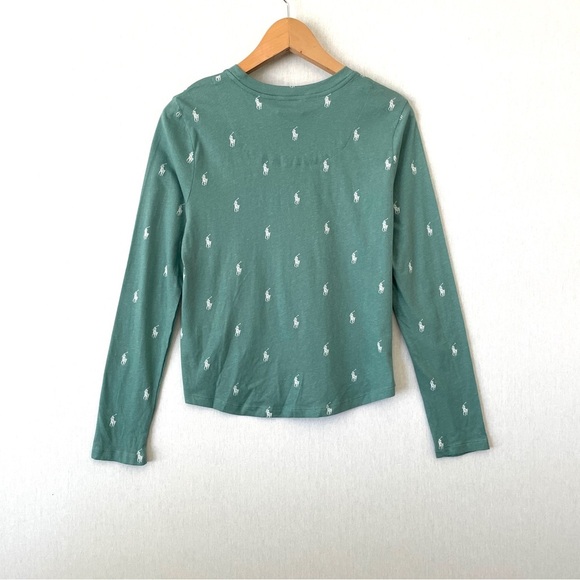 Polo Ralph Lauren All Over Polo Print Long Sleeve Tee - Picture 3 of 5